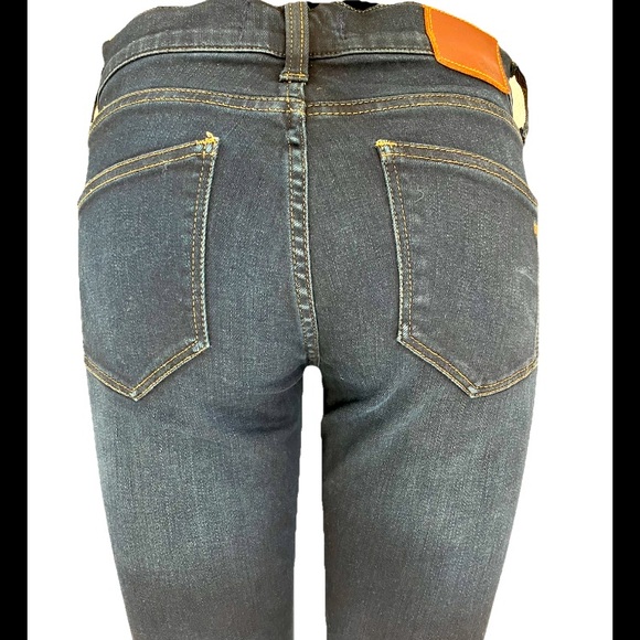 MADEWELL skinny skinny CROP dark BLUE denim JEANS w/stretch VERY NICE! - Picture 2 of 13